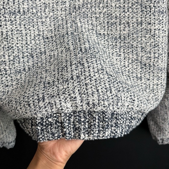 Joie Women's Tweed Bomber Jacket - Black and Gray - Picture 10 of 13